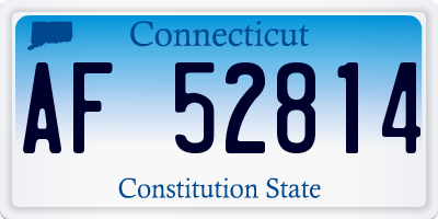 CT license plate AF52814