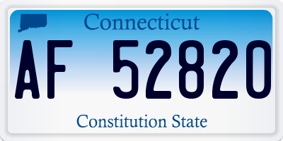 CT license plate AF52820