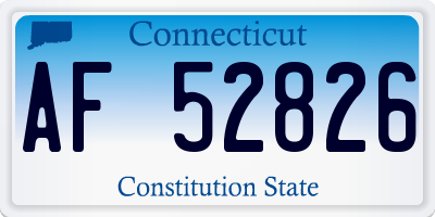 CT license plate AF52826