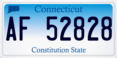 CT license plate AF52828