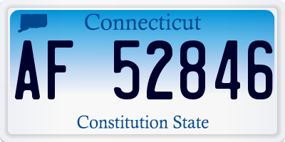 CT license plate AF52846