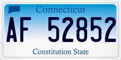 CT license plate AF52852