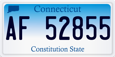 CT license plate AF52855