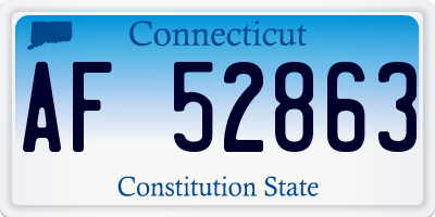 CT license plate AF52863