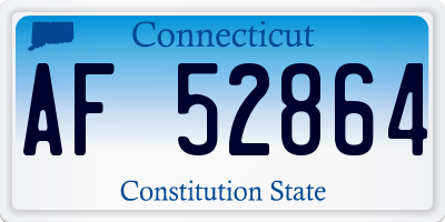 CT license plate AF52864