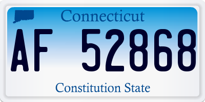 CT license plate AF52868