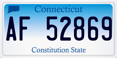 CT license plate AF52869