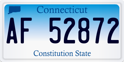 CT license plate AF52872