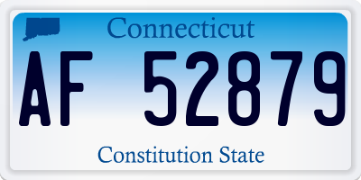CT license plate AF52879