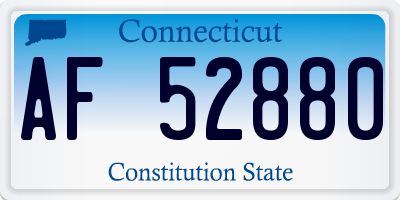 CT license plate AF52880