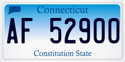 CT license plate AF52900