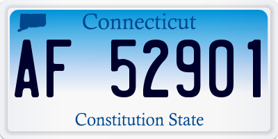 CT license plate AF52901