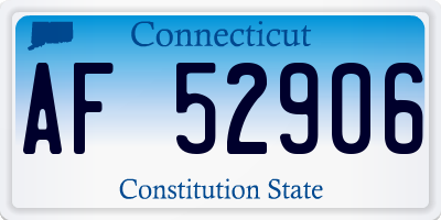 CT license plate AF52906