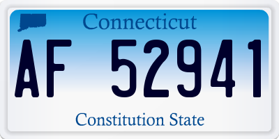 CT license plate AF52941