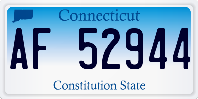 CT license plate AF52944