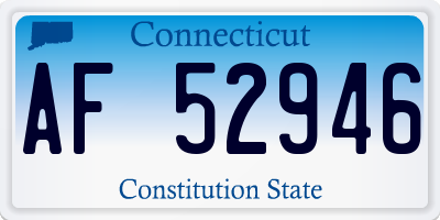 CT license plate AF52946