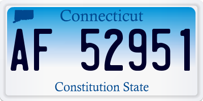 CT license plate AF52951