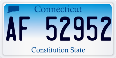 CT license plate AF52952