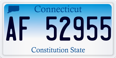 CT license plate AF52955