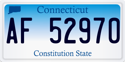 CT license plate AF52970