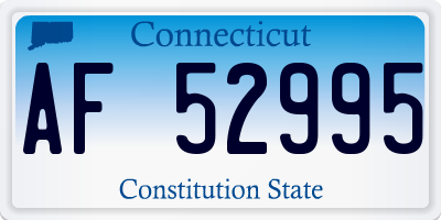 CT license plate AF52995