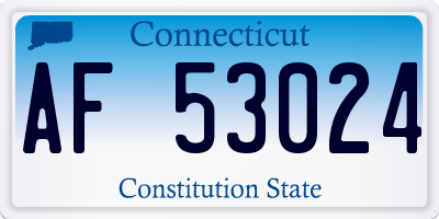 CT license plate AF53024