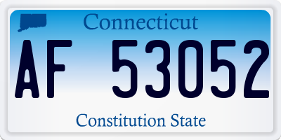 CT license plate AF53052