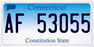 CT license plate AF53055
