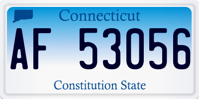 CT license plate AF53056