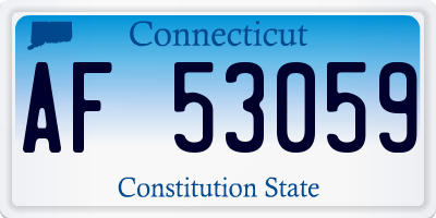 CT license plate AF53059