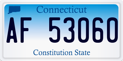 CT license plate AF53060