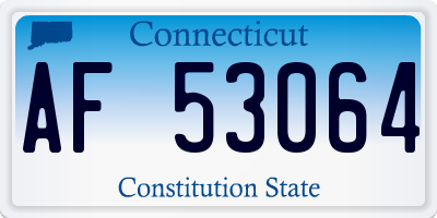 CT license plate AF53064