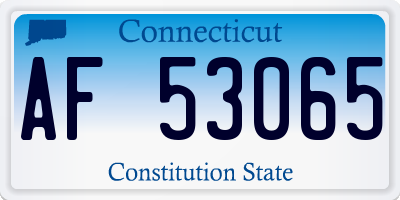 CT license plate AF53065