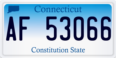 CT license plate AF53066