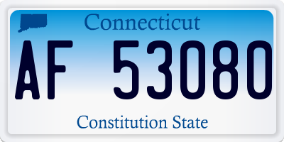 CT license plate AF53080