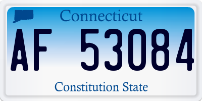 CT license plate AF53084