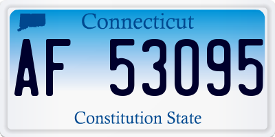 CT license plate AF53095