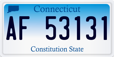 CT license plate AF53131
