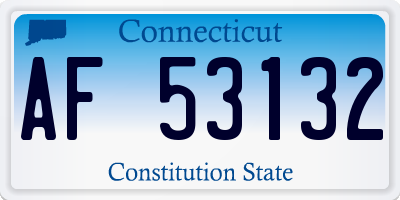 CT license plate AF53132