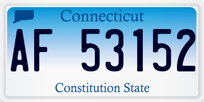 CT license plate AF53152