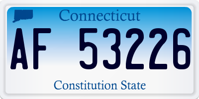 CT license plate AF53226