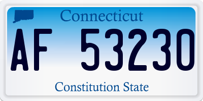 CT license plate AF53230