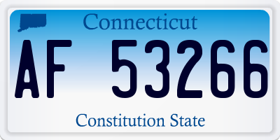 CT license plate AF53266