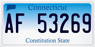 CT license plate AF53269