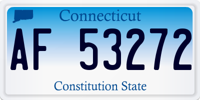 CT license plate AF53272