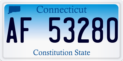 CT license plate AF53280
