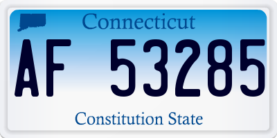 CT license plate AF53285
