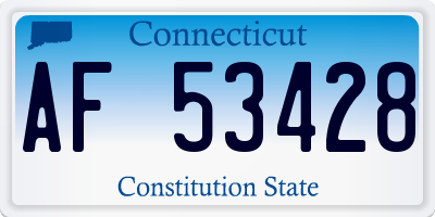 CT license plate AF53428
