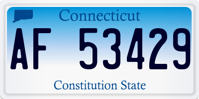 CT license plate AF53429