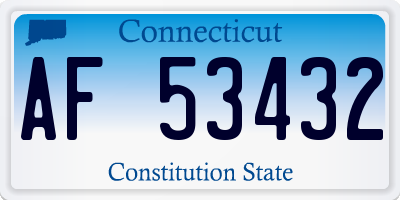 CT license plate AF53432